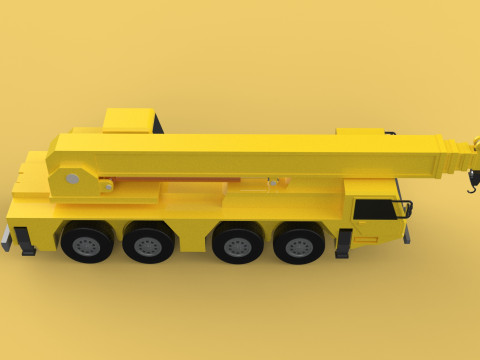 TELESCOPIC MOBILE CRANE CRAWLER LIFTING TRUCK GIRDER OVERHEAD 3D Model