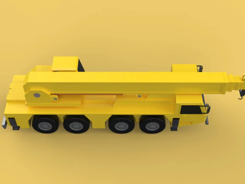 TELESCOPIC MOBILE CRANE CRAWLER LIFTING TRUCK GIRDER OVERHEAD 3D Model