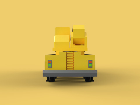TELESCOPIC MOBILE CRANE CRAWLER LIFTING TRUCK GIRDER OVERHEAD 3D Model