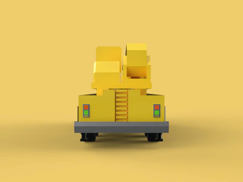 TELESCOPIC MOBILE CRANE CRAWLER LIFTING TRUCK GIRDER OVERHEAD 3D Model