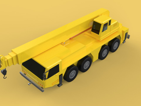 TELESCOPIC MOBILE CRANE CRAWLER LIFTING TRUCK GIRDER OVERHEAD 3D Model