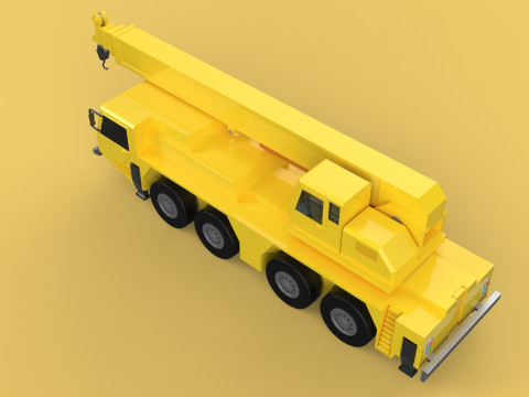TELESCOPIC MOBILE CRANE CRAWLER LIFTING TRUCK GIRDER OVERHEAD 3D Model