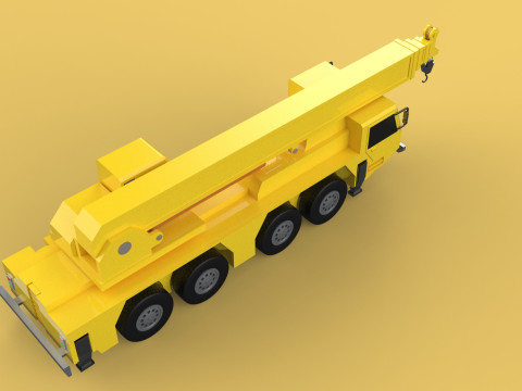TELESCOPIC MOBILE CRANE CRAWLER LIFTING TRUCK GIRDER OVERHEAD 3D Model