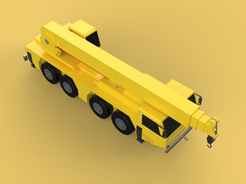 TELESCOPIC MOBILE CRANE CRAWLER LIFTING TRUCK GIRDER OVERHEAD 3D Model