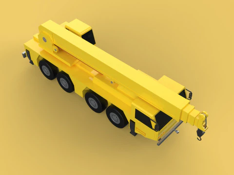 TELESCOPIC MOBILE CRANE CRAWLER LIFTING TRUCK GIRDER OVERHEAD 3D Model