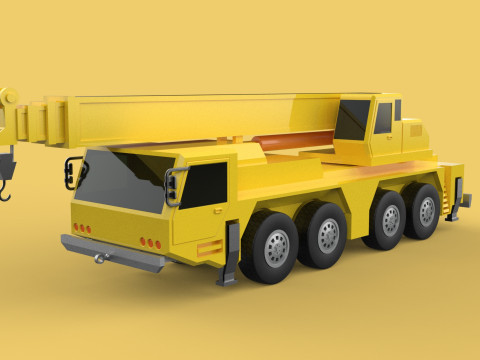 TELESCOPIC MOBILE CRANE CRAWLER LIFTING TRUCK GIRDER OVERHEAD 3D Model
