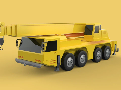 TELESCOPIC MOBILE CRANE CRAWLER LIFTING TRUCK GIRDER OVERHEAD 3D Model