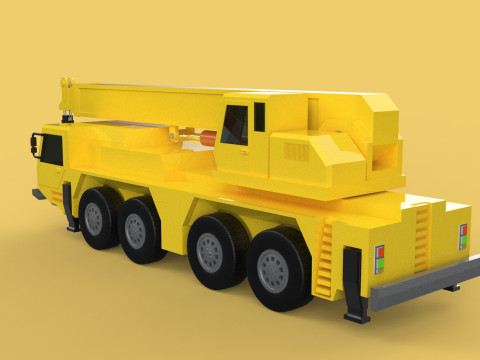 TELESCOPIC MOBILE CRANE CRAWLER LIFTING TRUCK GIRDER OVERHEAD 3D Model