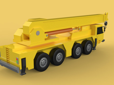 TELESCOPIC MOBILE CRANE CRAWLER LIFTING TRUCK GIRDER OVERHEAD 3D Model