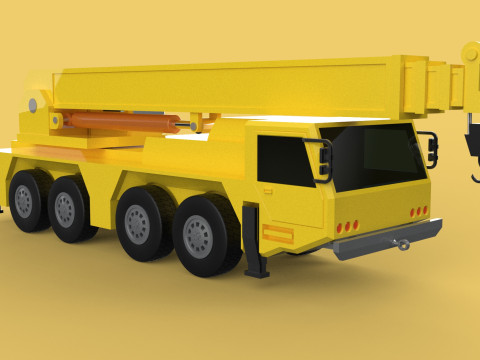 TELESCOPIC MOBILE CRANE CRAWLER LIFTING TRUCK GIRDER OVERHEAD 3D Model