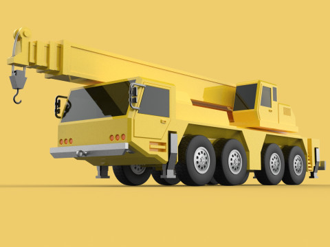 TELESCOPIC MOBILE CRANE CRAWLER LIFTING TRUCK GIRDER OVERHEAD 3D Model