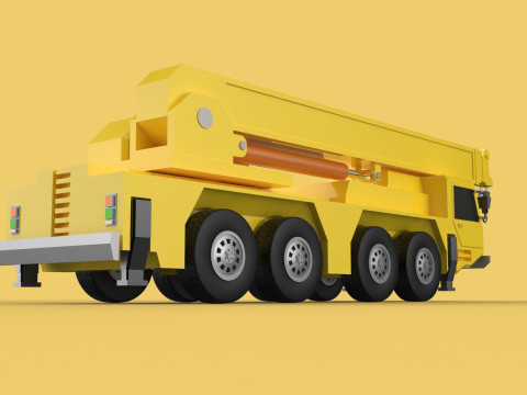 TELESCOPIC MOBILE CRANE CRAWLER LIFTING TRUCK GIRDER OVERHEAD 3D Model