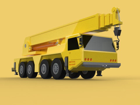 TELESCOPIC MOBILE CRANE CRAWLER LIFTING TRUCK GIRDER OVERHEAD 3D Model
