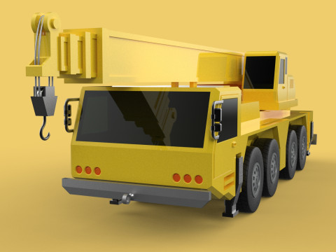 TELESCOPIC MOBILE CRANE CRAWLER LIFTING TRUCK GIRDER OVERHEAD 3D Model