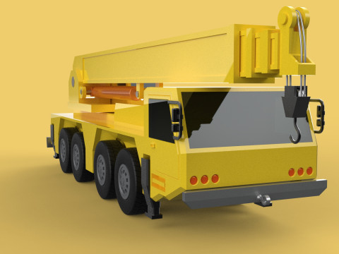 TELESCOPIC MOBILE CRANE CRAWLER LIFTING TRUCK GIRDER OVERHEAD 3D Model