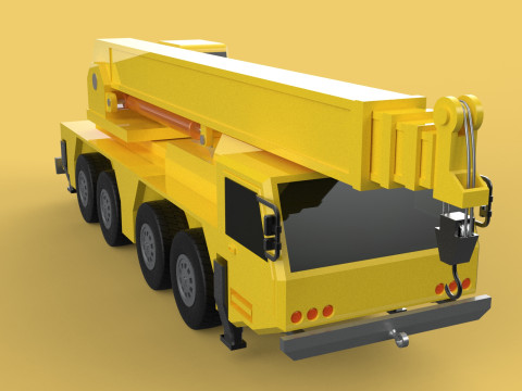 TELESCOPIC MOBILE CRANE CRAWLER LIFTING TRUCK GIRDER OVERHEAD 3D Model