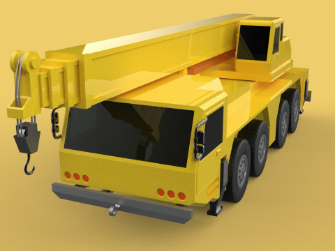 TELESCOPIC MOBILE CRANE CRAWLER LIFTING TRUCK GIRDER OVERHEAD 3D Model