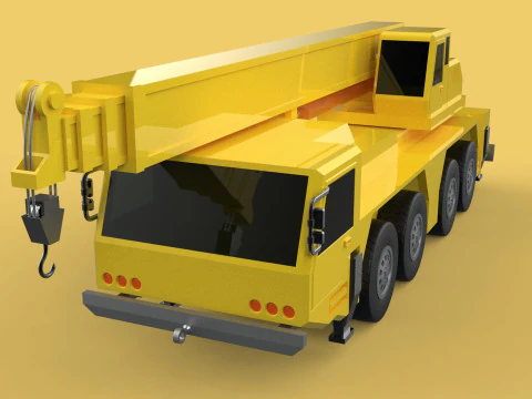 TELESCOPIC MOBILE CRANE CRAWLER LIFTING TRUCK GIRDER OVERHEAD 3D Model