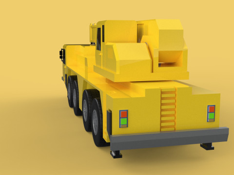 TELESCOPIC MOBILE CRANE CRAWLER LIFTING TRUCK GIRDER OVERHEAD 3D Model