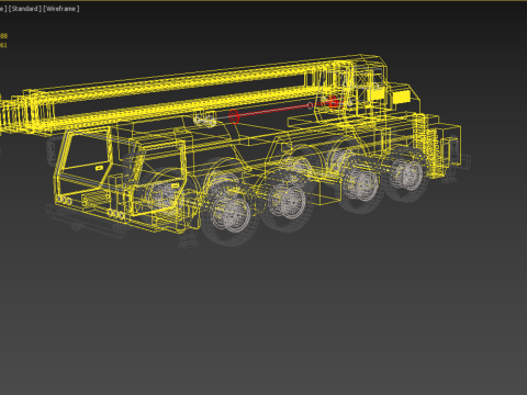 TELESCOPIC MOBILE CRANE CRAWLER LIFTING TRUCK GIRDER OVERHEAD 3D Model