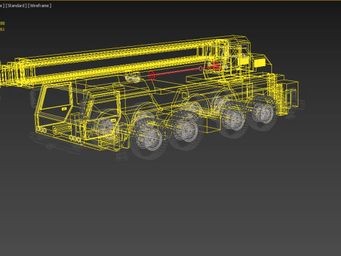 TELESCOPIC MOBILE CRANE CRAWLER LIFTING TRUCK GIRDER OVERHEAD 3D Model