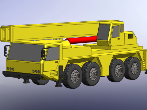 TELESCOPIC MOBILE CRANE CRAWLER LIFTING TRUCK GIRDER OVERHEAD 3D Model