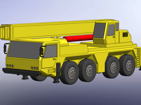 TELESCOPIC MOBILE CRANE CRAWLER LIFTING TRUCK GIRDER OVERHEAD 3D Model