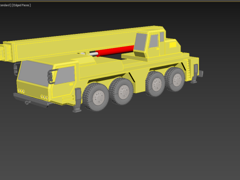 TELESCOPIC MOBILE CRANE CRAWLER LIFTING TRUCK GIRDER OVERHEAD 3D Model