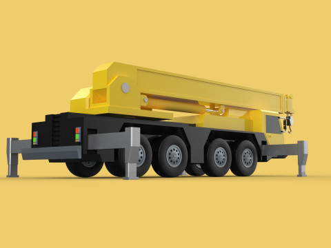 MOUNTED TELESCOPIC MOBILE CRANE CRAWLER LIFTING TRUCK GANTRY CAR Model 3D