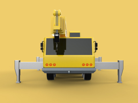 MOUNTED TELESCOPIC MOBILE CRANE CRAWLER LIFTING TRUCK GANTRY CAR Model 3D
