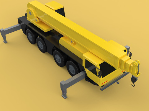 MOUNTED TELESCOPIC MOBILE CRANE CRAWLER LIFTING TRUCK GANTRY CAR Model 3D
