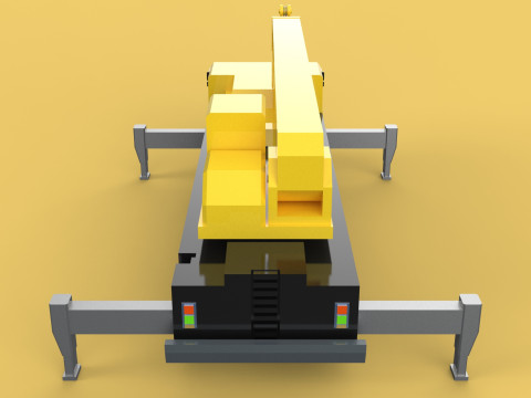 MOUNTED TELESCOPIC MOBILE CRANE CRAWLER LIFTING TRUCK GANTRY CAR Model 3D