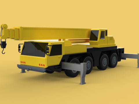 MOUNTED TELESCOPIC MOBILE CRANE CRAWLER LIFTING TRUCK GANTRY CAR Model 3D