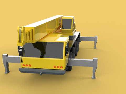 MOUNTED TELESCOPIC MOBILE CRANE CRAWLER LIFTING TRUCK GANTRY CAR Model 3D