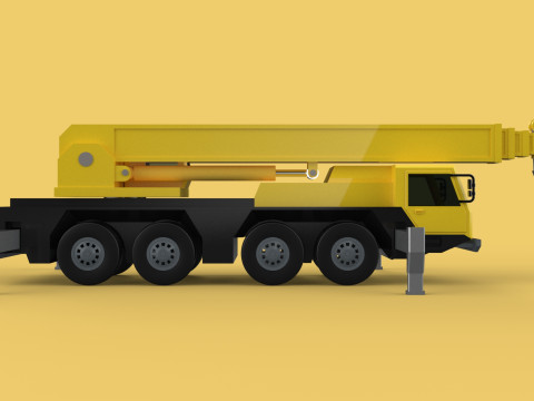 MOUNTED TELESCOPIC MOBILE CRANE CRAWLER LIFTING TRUCK GANTRY CAR Model 3D