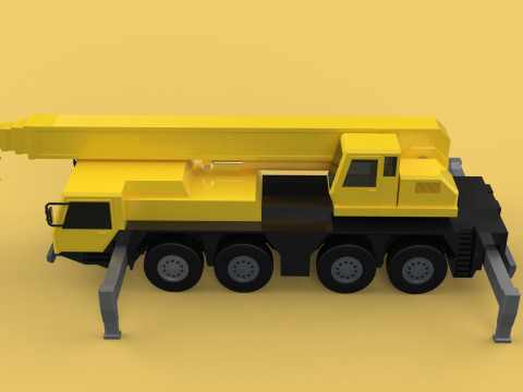 MOUNTED TELESCOPIC MOBILE CRANE CRAWLER LIFTING TRUCK GANTRY CAR Model 3D