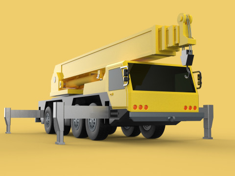 MOUNTED TELESCOPIC MOBILE CRANE CRAWLER LIFTING TRUCK GANTRY CAR Model 3D