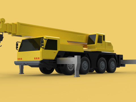 MOUNTED TELESCOPIC MOBILE CRANE CRAWLER LIFTING TRUCK GANTRY CAR Model 3D