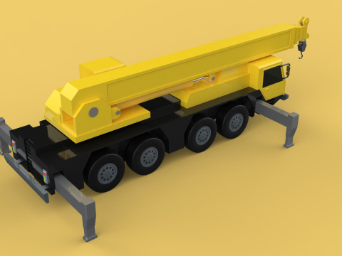 MOUNTED TELESCOPIC MOBILE CRANE CRAWLER LIFTING TRUCK GANTRY CAR Model 3D