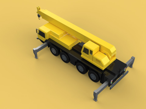 MOUNTED TELESCOPIC MOBILE CRANE CRAWLER LIFTING TRUCK GANTRY CAR Model 3D