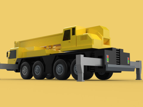 MOUNTED TELESCOPIC MOBILE CRANE CRAWLER LIFTING TRUCK GANTRY CAR Model 3D