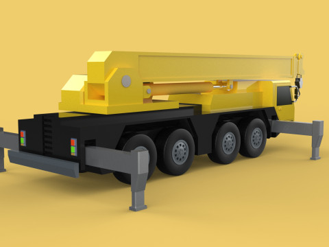 MOUNTED TELESCOPIC MOBILE CRANE CRAWLER LIFTING TRUCK GANTRY CAR Model 3D