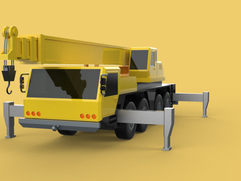 MOUNTED TELESCOPIC MOBILE CRANE CRAWLER LIFTING TRUCK GANTRY CAR Model 3D