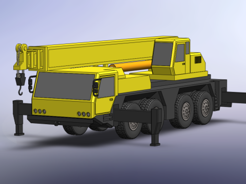 MOUNTED TELESCOPIC MOBILE CRANE CRAWLER LIFTING TRUCK GANTRY CAR Model 3D