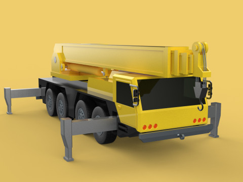 MOUNTED TELESCOPIC MOBILE CRANE CRAWLER LIFTING TRUCK GANTRY CAR Model 3D