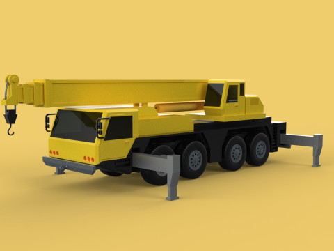 MOUNTED TELESCOPIC MOBILE CRANE CRAWLER LIFTING TRUCK GANTRY CAR Model 3D