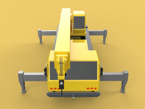 MOUNTED TELESCOPIC MOBILE CRANE CRAWLER LIFTING TRUCK GANTRY CAR Model 3D