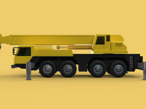 MOUNTED TELESCOPIC MOBILE CRANE CRAWLER LIFTING TRUCK GANTRY CAR Model 3D