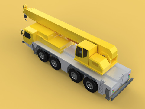 LIEBHERR LTM1070 LTM 1070 TELESCOPIC MOBILE CRANE CRAWLER TRUCK 3D Model