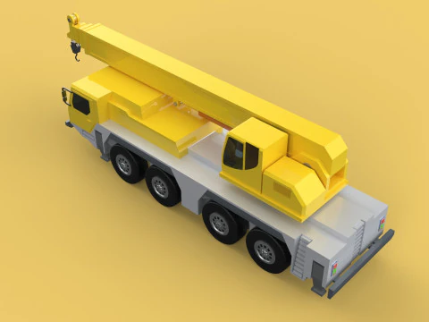 LIEBHERR LTM1070 LTM 1070 TELESCOPIC MOBILE CRANE CRAWLER TRUCK 3D Model